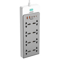 LDNIO SC4 65W GaN 13-in-1 Desktop Power Strip with 8 AC Outlets, USB-C, USB-A & Lightning