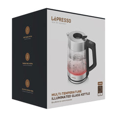 A Photo Of LePresso Multi-Temperature Illuminated Glass Kettle 1.7L