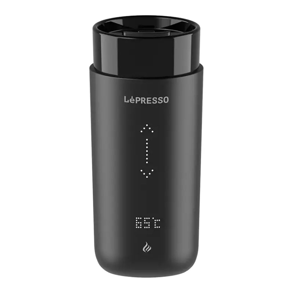 A Photo Of Lepresso Smart Travel Heating Mug – Temperature-Controlled Coffee Mug with Wireless Charging