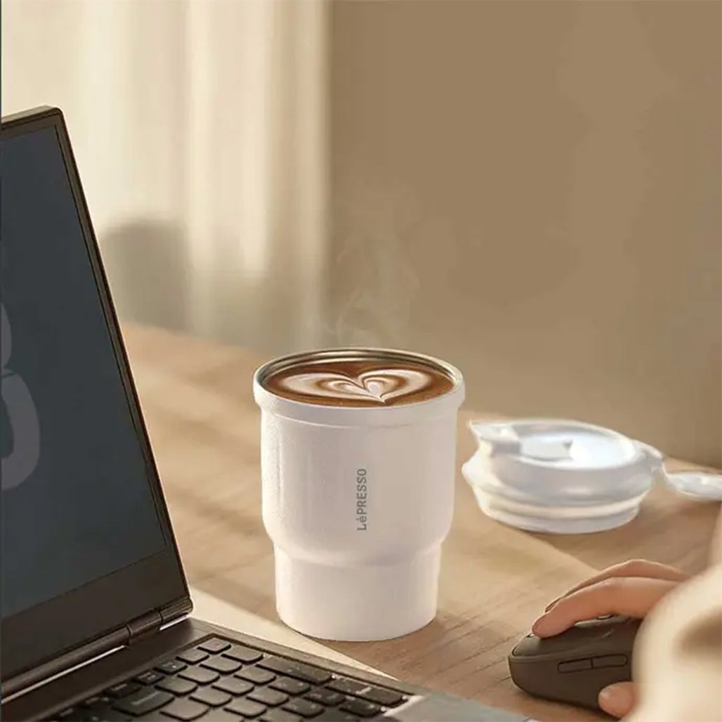 A Photo Of Lepresso Insulated Tumbler – 450ml Stainless Steel Travel Mug for Hot & Cold Drinks