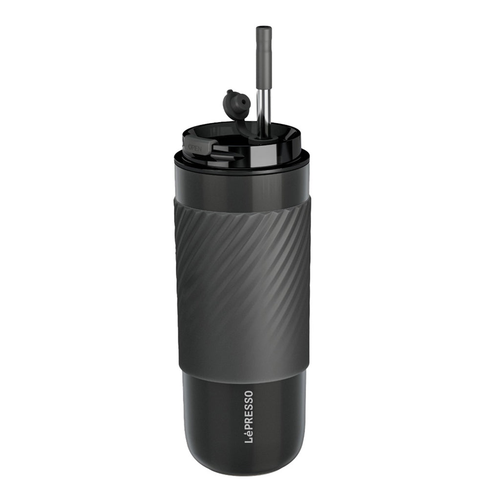 A Photo Of Lepresso Thermal Tumbler with Infusion Filter - 520ml Stainless Steel Insulated Bottle with Reusable Straw