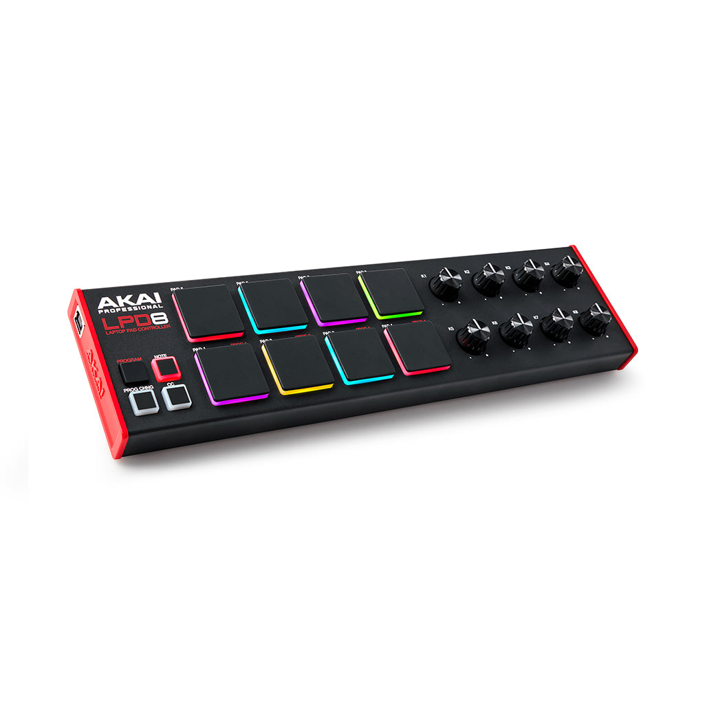 A Photo Of AKAI LPD8 MK2 USB MIDI Pad Controller – Compact Beat Making Tool with MPC Pads & Knobs