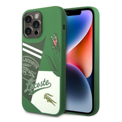 A Photo Of Lacoste Hard Case Liquid Silicone / Microfiber Patchwork B for iPhone 14 Pro Max