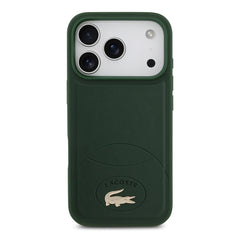 A Photo Of Lacoste MagSafe PU Leather Hard Case with Bliss Design for iPhone 17 Pro