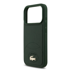 A Photo Of Lacoste MagSafe PU Leather Hard Case with Bliss Design for iPhone 17 Pro