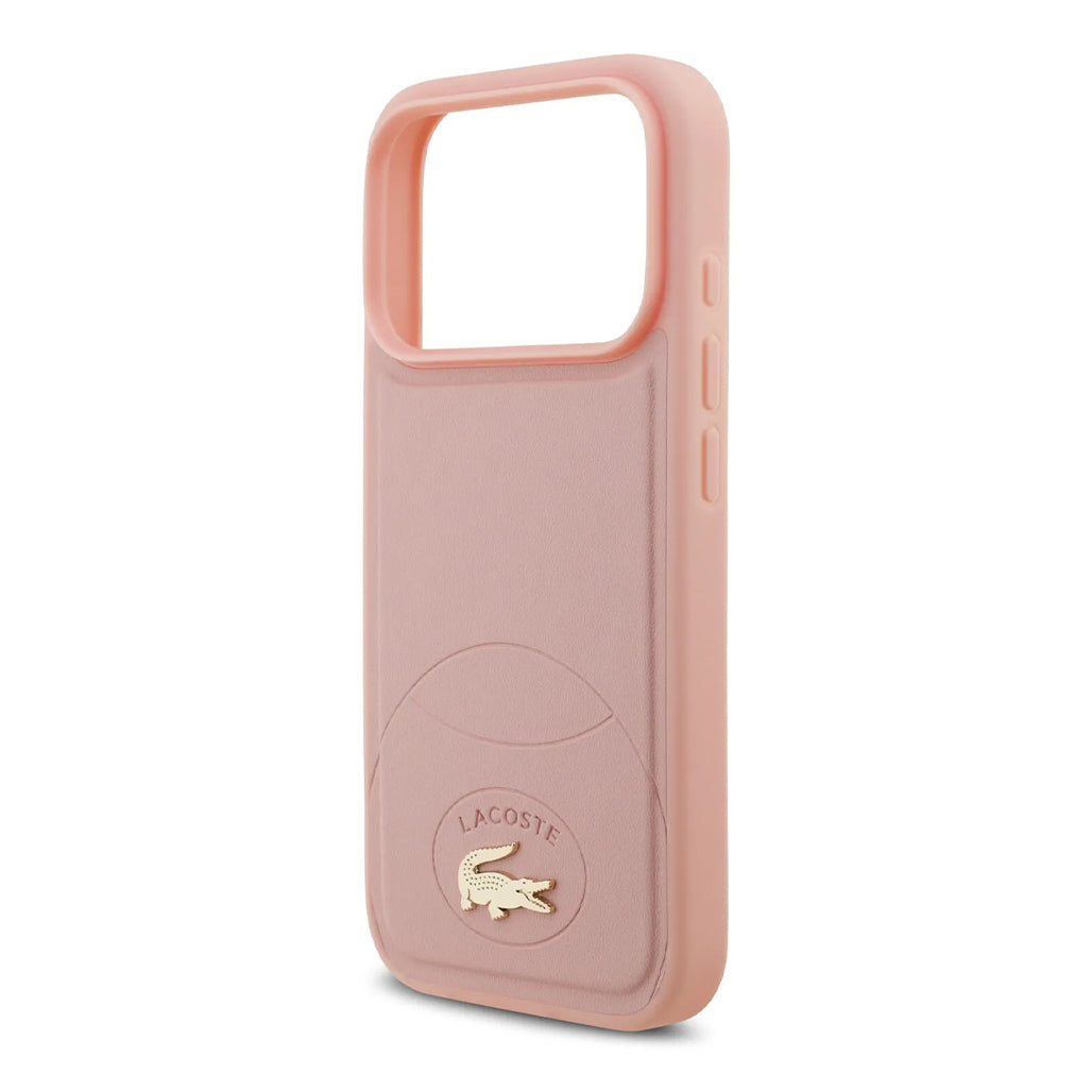 A Photo Of Lacoste MagSafe PU Leather Hard Case with Bliss Design for iPhone 17 Pro
