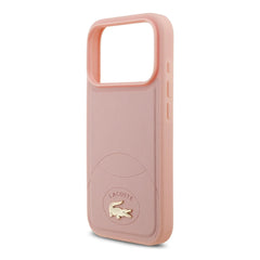 A Photo Of Lacoste MagSafe PU Leather Hard Case with Bliss Design for iPhone 17 Pro