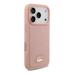 A Photo Of Lacoste MagSafe PU Leather Hard Case with Bliss Design for iPhone 17 Pro
