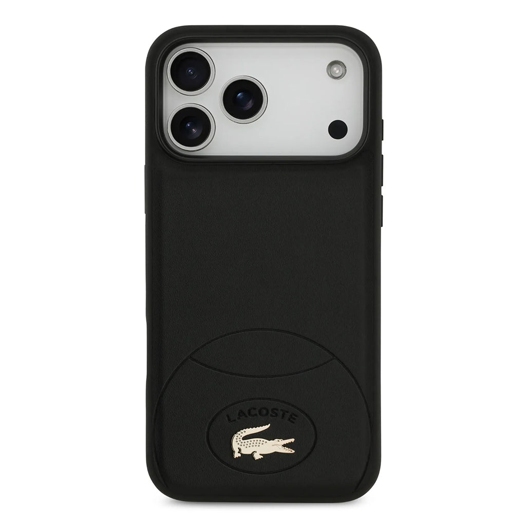 A Photo Of Lacoste MagSafe PU Leather Hard Case with Bliss Design for iPhone 17 Pro