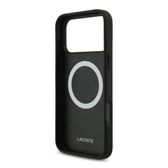 A Photo Of Lacoste MagSafe PU Leather Hard Case with Bliss Design for iPhone 17 Pro