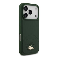 A Photo Of Lacoste MagSafe PU Leather Hard Case with Bliss Design for iPhone 17 Pro