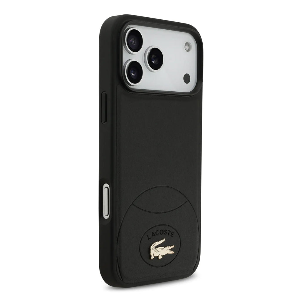 A Photo Of Lacoste MagSafe PU Leather Hard Case with Bliss Design for iPhone 17 Pro