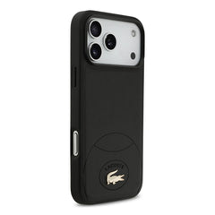 A Photo Of Lacoste MagSafe PU Leather Hard Case with Bliss Design for iPhone 17 Pro