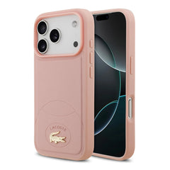 A Photo Of Lacoste MagSafe PU Leather Hard Case with Bliss Design for iPhone 17 Pro