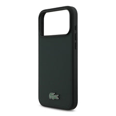 A Photo Of Lacoste MagSafe PU Leather Hard Case with Iconic Petit Piqué Logo for iPhone 17 Pro