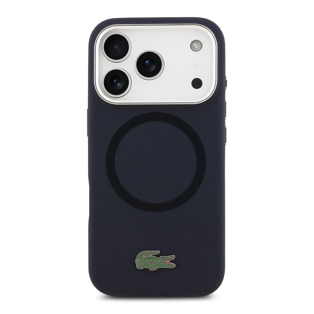 A Photo Of Lacoste MagSafe Silicone Case with Metal Logo for iPhone 17 Pro
