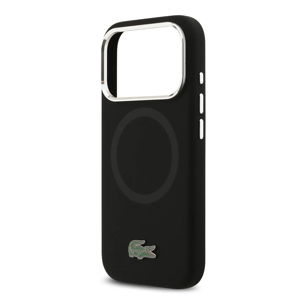 A Photo Of Lacoste MagSafe Silicone Case with Metal Logo for iPhone 17 Pro
