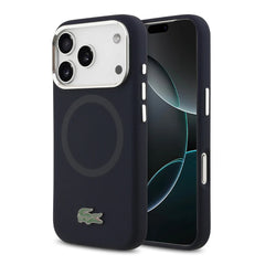 A Photo Of Lacoste MagSafe Silicone Case with Metal Logo for iPhone 17 Pro