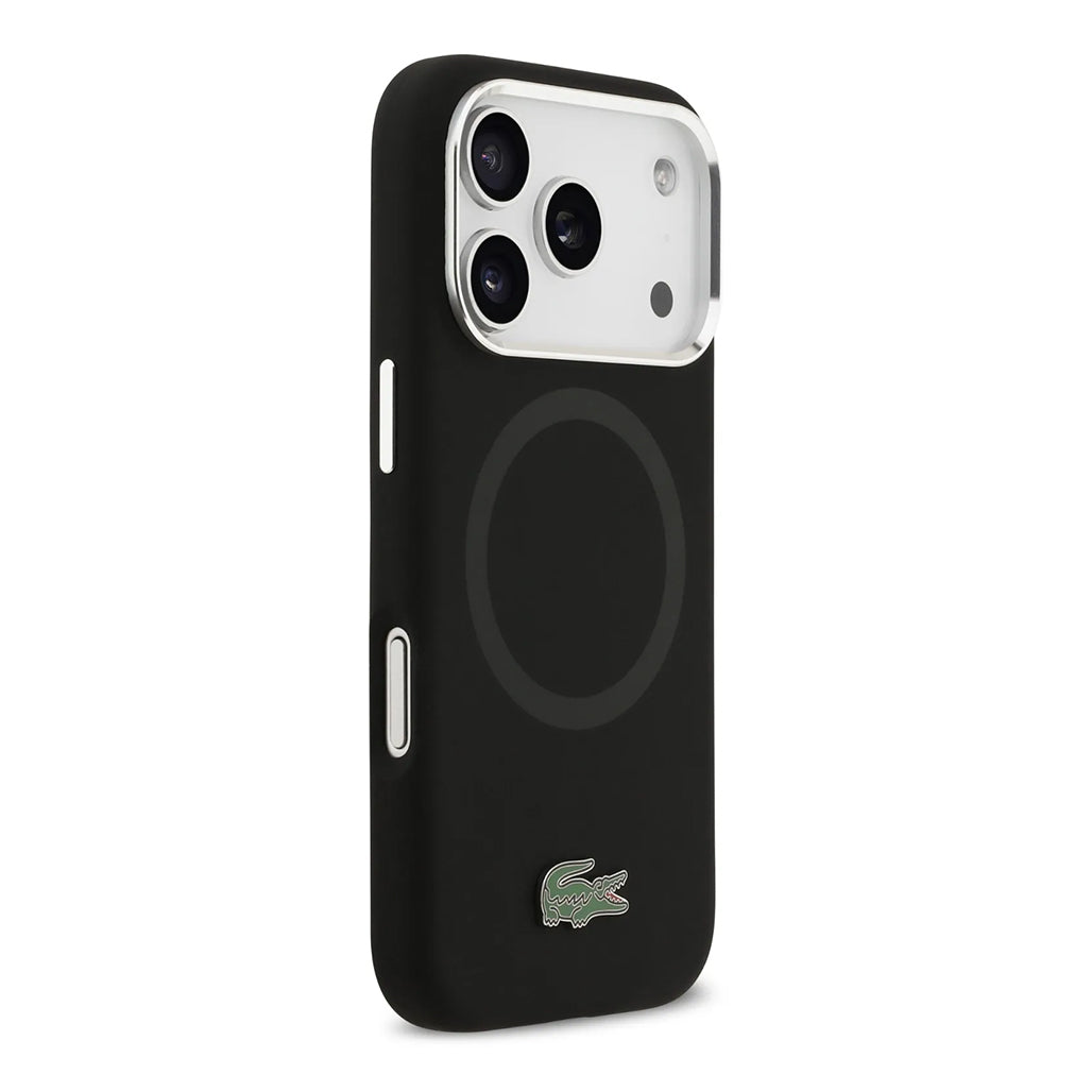 A Photo Of Lacoste MagSafe Silicone Case with Metal Logo for iPhone 17 Pro