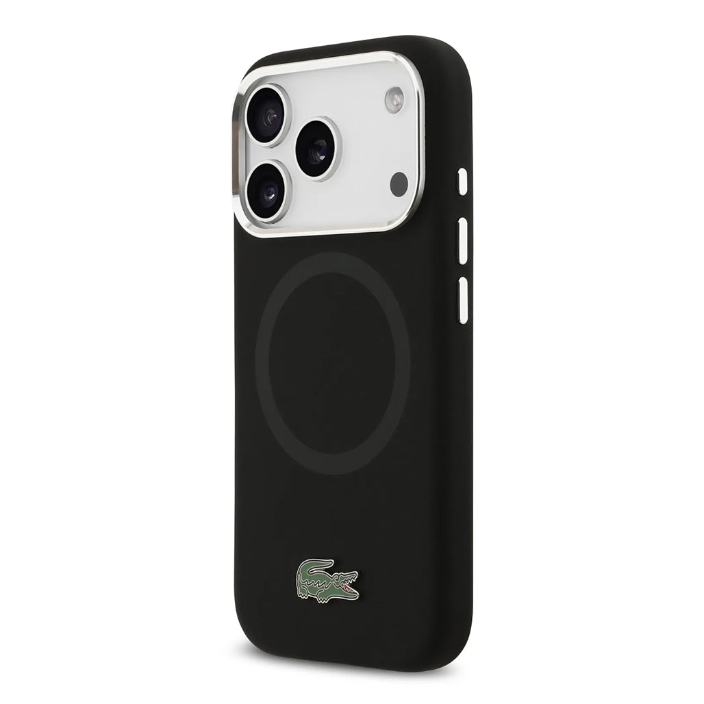 A Photo Of Lacoste MagSafe Silicone Case with Metal Logo for iPhone 17 Pro