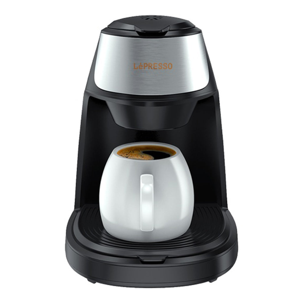 A Photo Of LePresso Mini Coffee Maker with Ceramic Mug