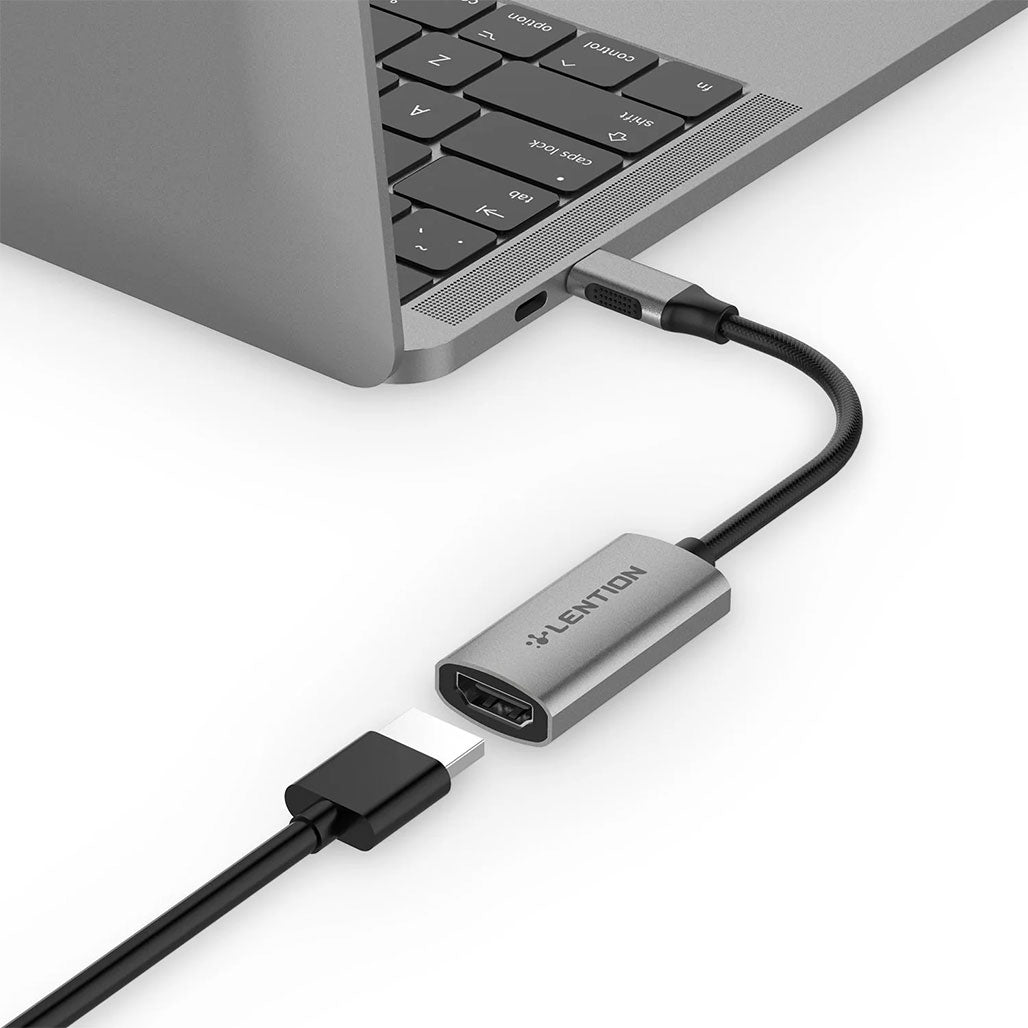 A Photo Of Lention USB-C to HDMI Adapter (CB-CU607H) | 4K@60Hz, Audio & Video Transfer, Compatible with MacBook Pro, iPad Pro