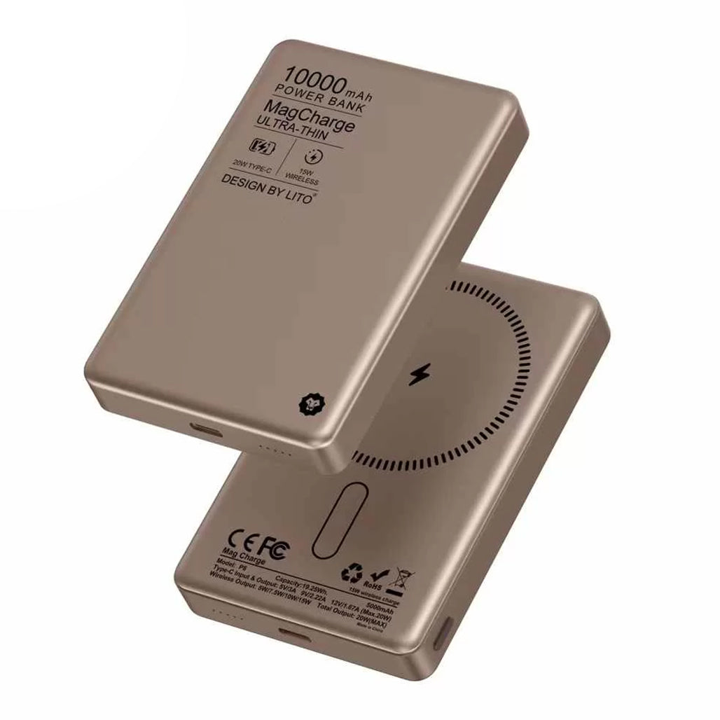 A Photo Of LITO LP01 10000mAh Magnetic Wireless Power Bank – Fast Charging Portable Charger for iPhone & Android