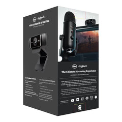 A Photo Of Logitech Pro Streamer Pack - Blue Yeti USB Microphone & C922 Pro HD Webcam