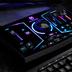 A Photo Of M-Audio - M-Game RGB Dual - Dual USB Streaming Interface with RGB Lighting, Voice FX & Sampler