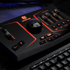 A Photo Of M-Audio - M-Game SOLO - USB Streaming Mixer with LED Lighting, Voice FX & Sampler