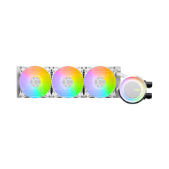 A Photo Of MSI MAG CoreLiquid E360 - White - High Performance 360mm AIO Liquid Cooler for Enhanced CPU Cooling - 306-7ZW6E11-C24