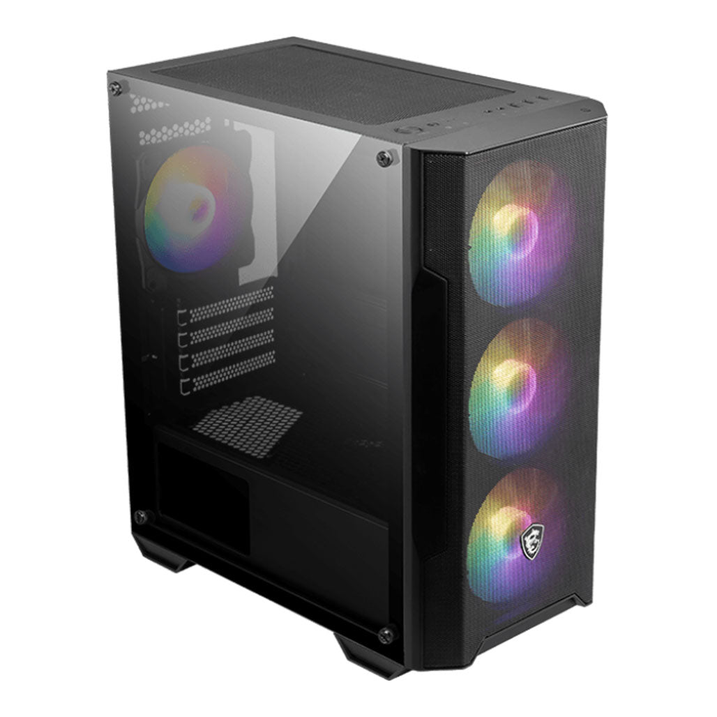 A Photo Of MSI MAG Forge M100A Micro-ATX Tower Gaming Case