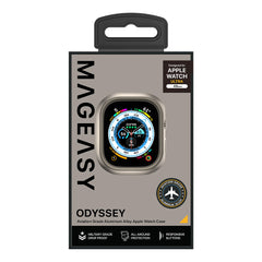 A Photo Of Mageasy Odyssey Aviation Grade Aluminum Alloy Case for Apple Watch Ultra 49mm - Titanium