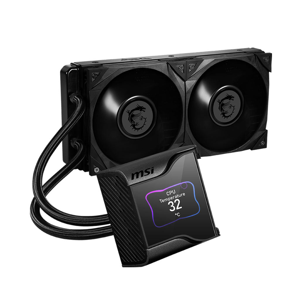 A Photo Of MSI MEG CoreLiquid S280 - 280mm AIO Liquid CPU Cooler with 2.4” IPS Display