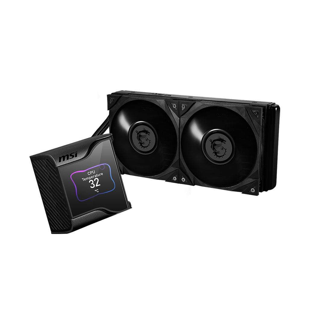 A Photo Of MSI MEG CoreLiquid S280 - 280mm AIO Liquid CPU Cooler with 2.4” IPS Display