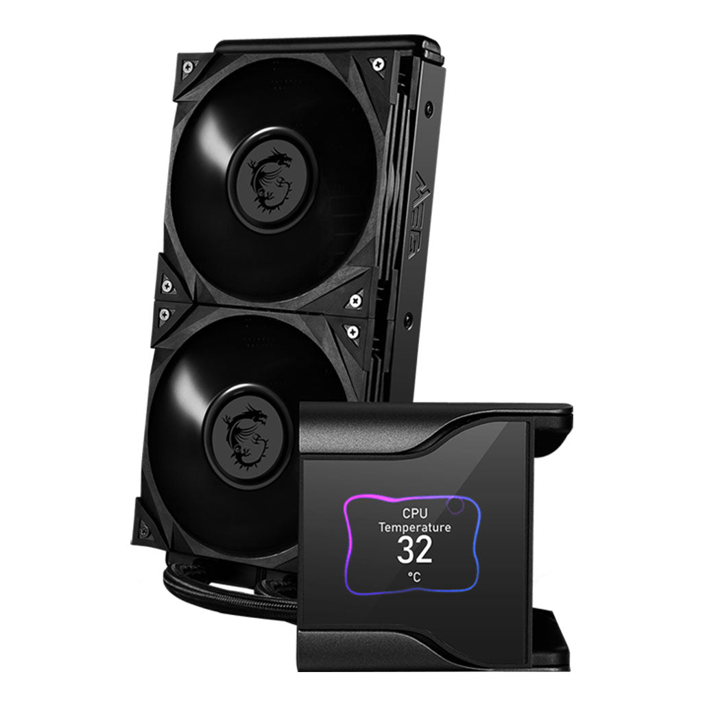 A Photo Of MSI MEG CoreLiquid S280 - 280mm AIO Liquid CPU Cooler with 2.4” IPS Display