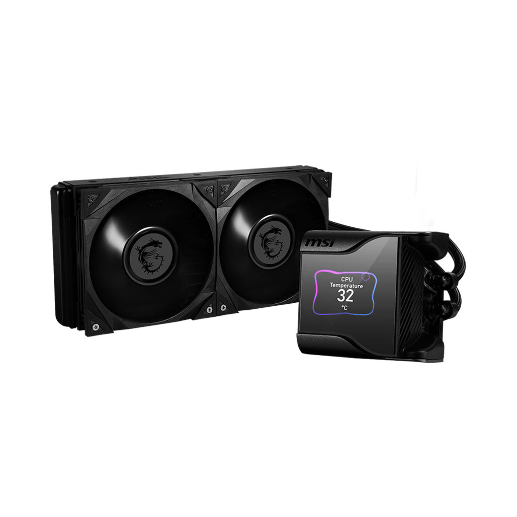 A Photo Of MSI MEG CoreLiquid S280 - 280mm AIO Liquid CPU Cooler with 2.4” IPS Display