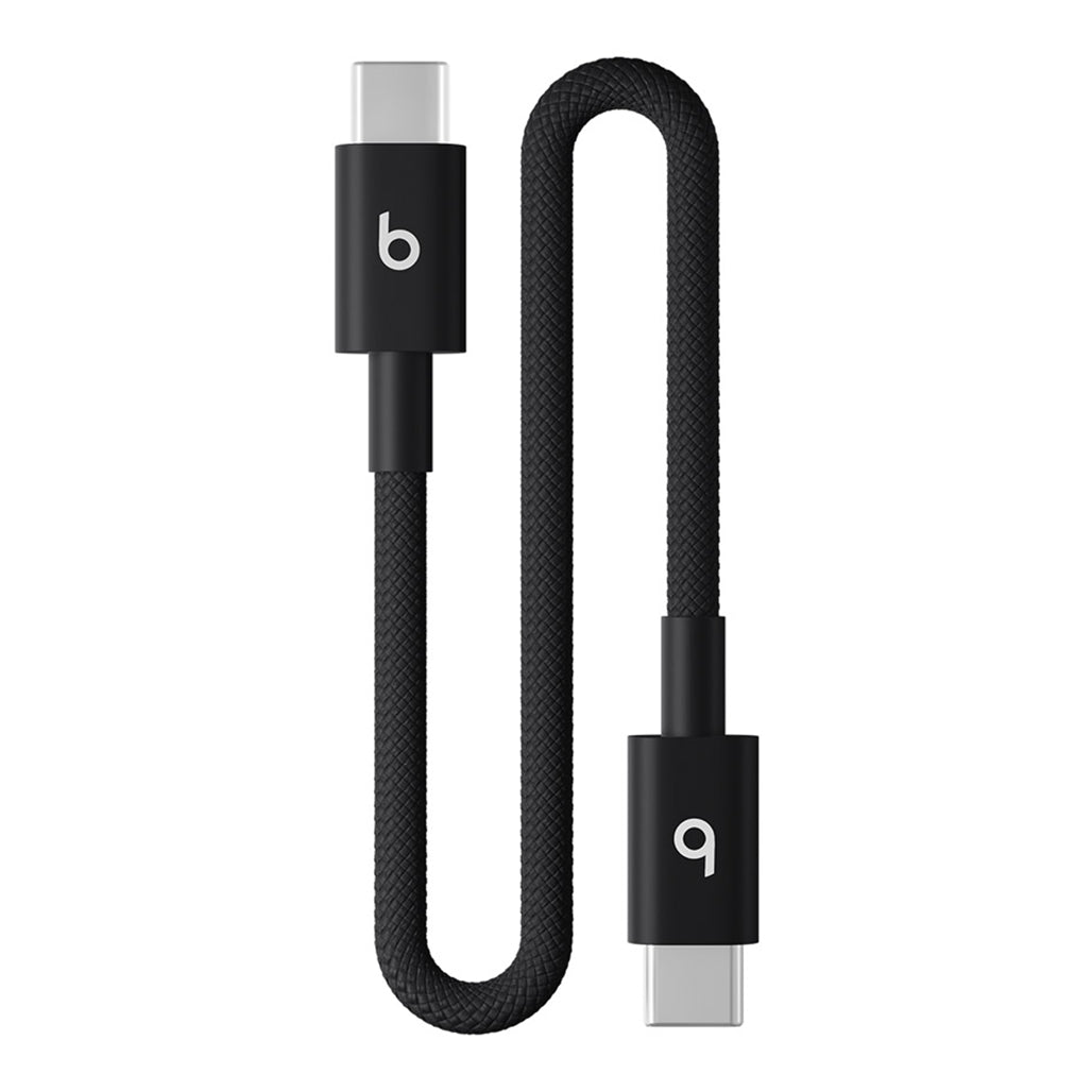 A Photo Of Beats USB-C to USB-C Short Braided Charging Cable 20cm – Fast Charge & Data Sync for Apple, Android & More