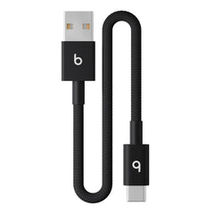 A Photo Of Beats USB-A to USB-C 20cm Braided Charging Cable – Fast Charging, CarPlay Compatible