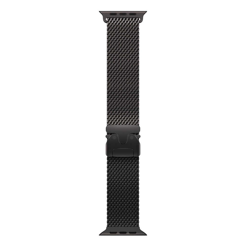 A Photo Of Apple 49mm Black Titanium Milanese Loop Band