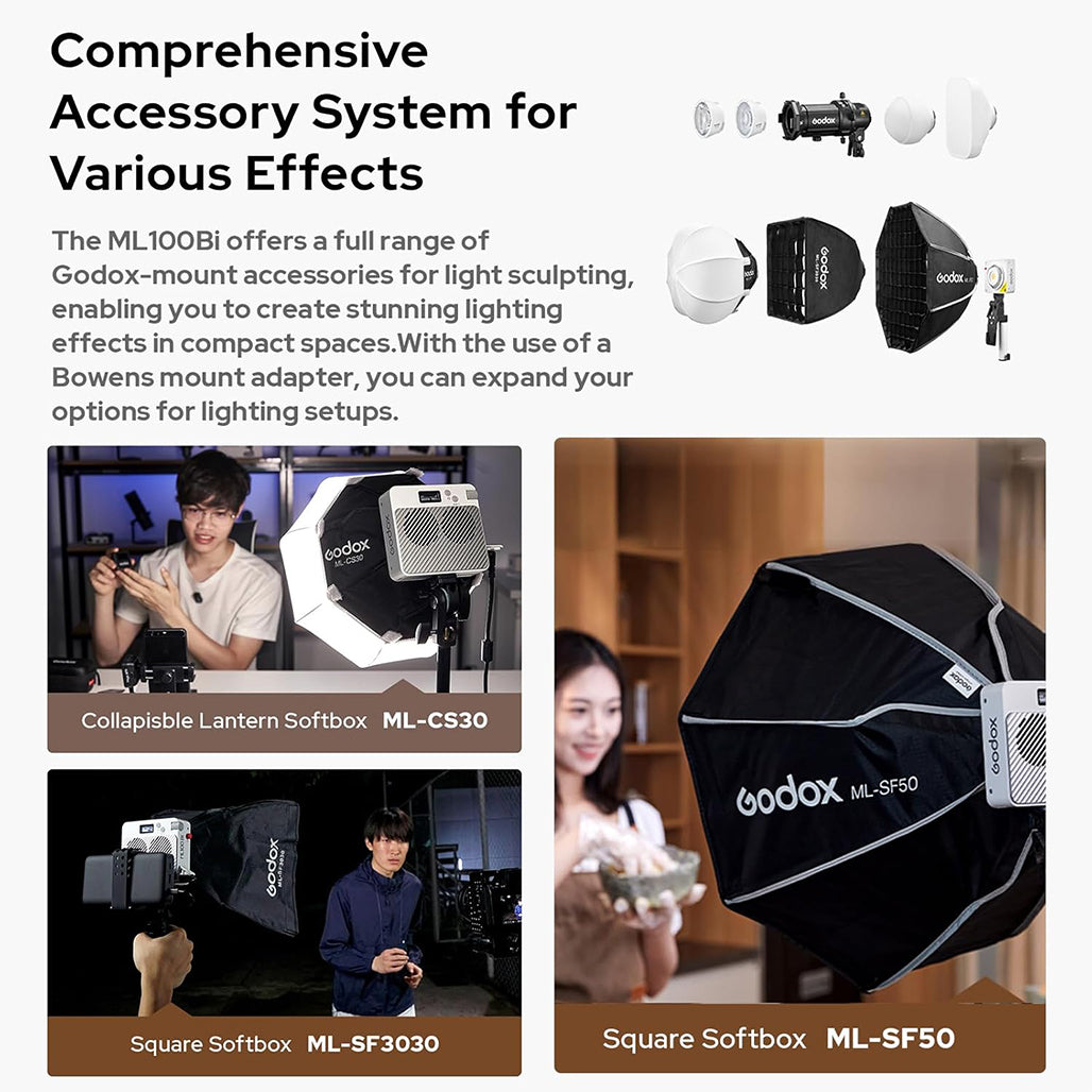 A Photo Of Godox ML100Bi Bi-Color LED Continuous Light