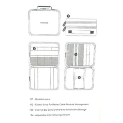 A Photo Of Momax 1-World Tech Organizer Case – Double-Layer Electronics Travel Pouch with Adjustable Compartments & Elastic Cable Management