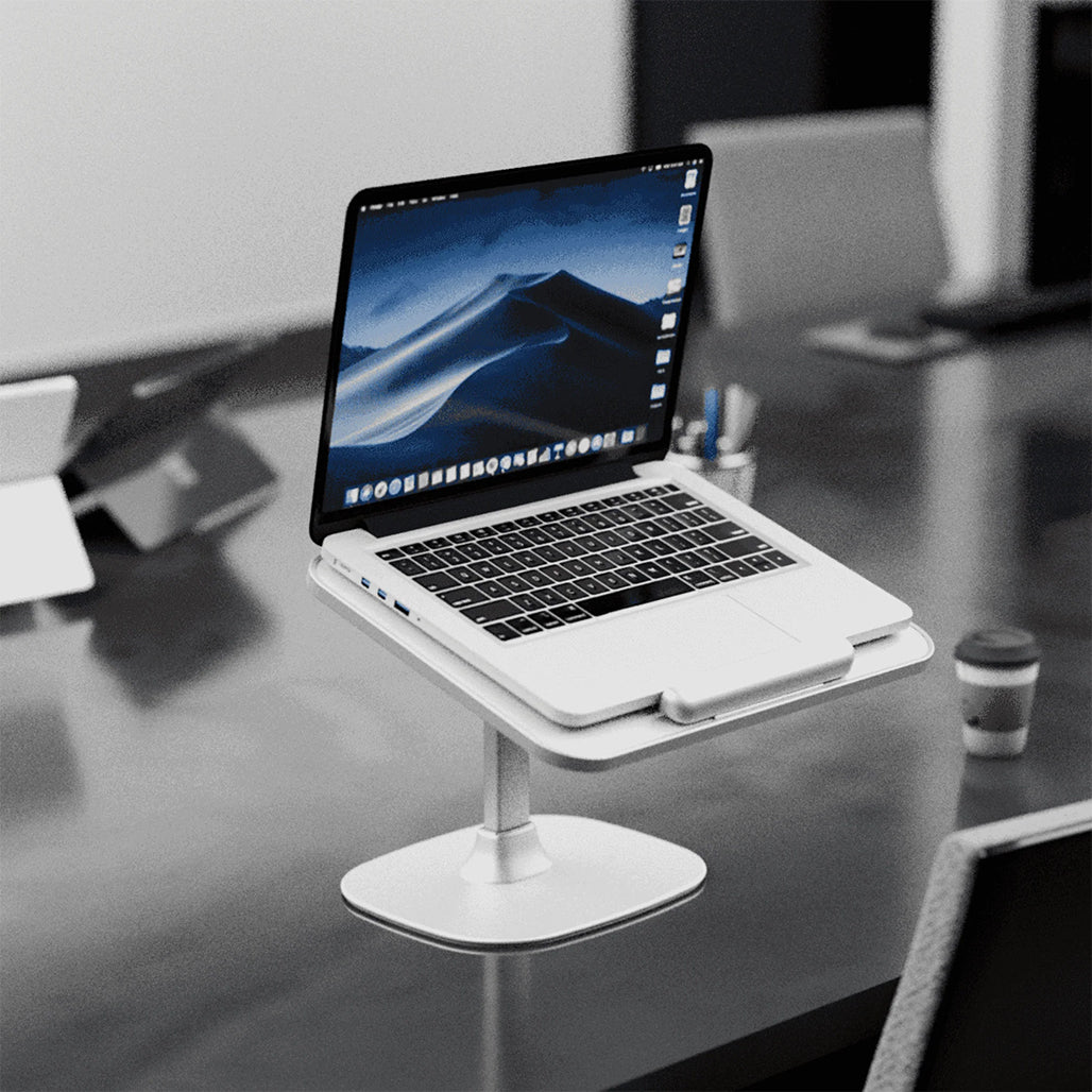 A Photo Of Moxedo MX-FLS023 Adjustable Laptop and Book Stand – Ergonomic Desk Riser for MacBook, Tablets & Reading