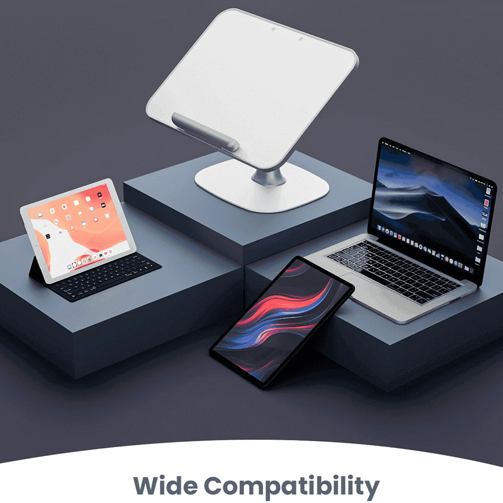 A Photo Of Moxedo MX-FLS023 Adjustable Laptop and Book Stand – Ergonomic Desk Riser for MacBook, Tablets & Reading