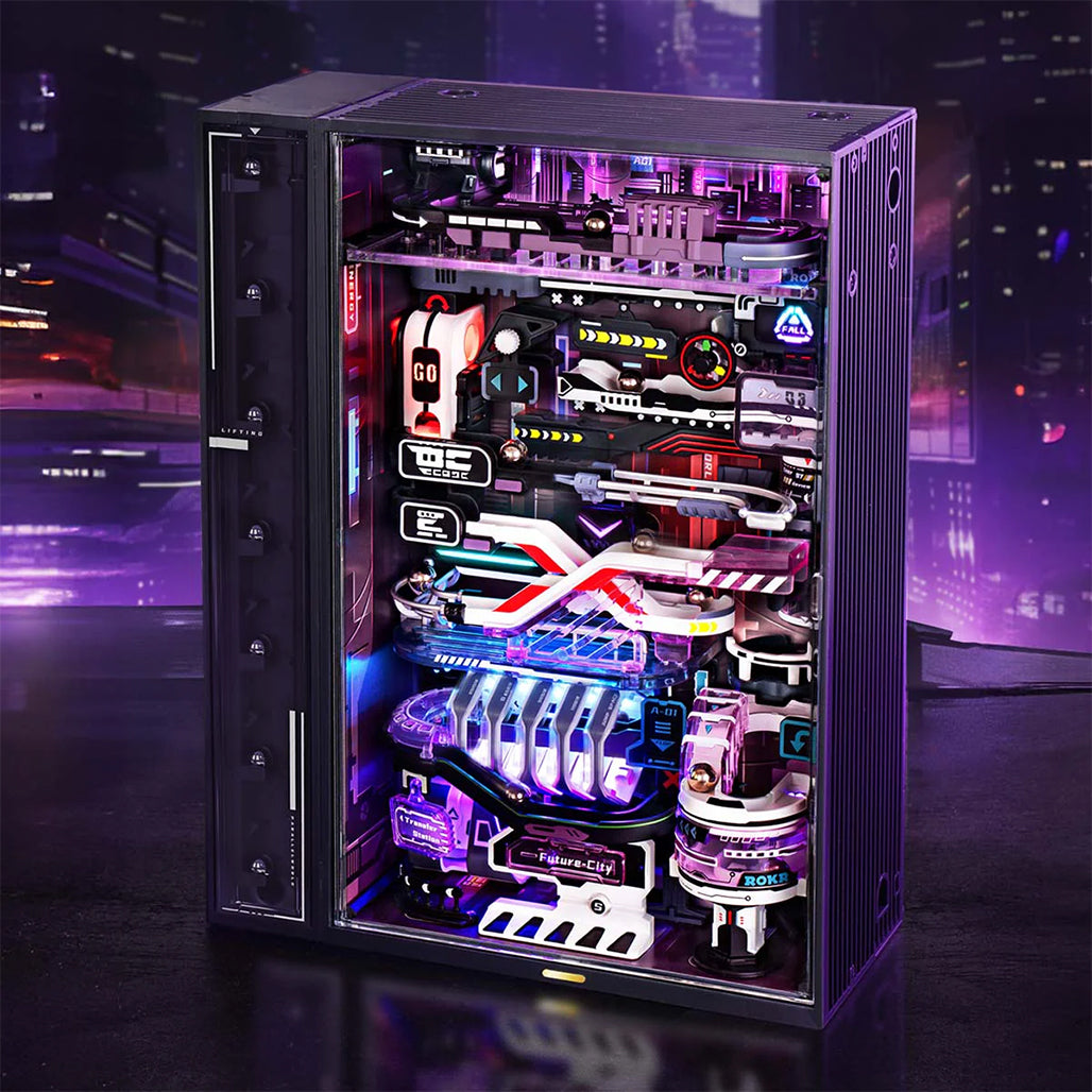 A Photo Of ROKR Future City Marble Run Mechanical 3D Puzzle MR02S