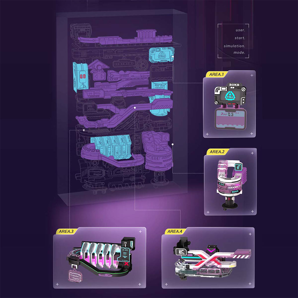 A Photo Of ROKR Future City Marble Run Mechanical 3D Puzzle MR02S