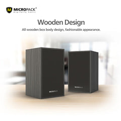 A Photo Of Micropack MS-215A - Wired Multimedia Wooden Speakers