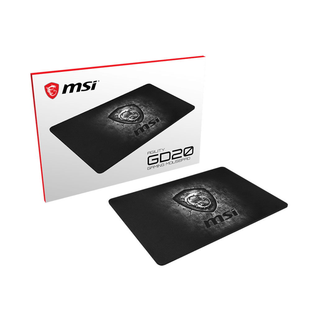 A Photo Of MSI Agility GD20 Gaming MousePad | Ultra-Smooth Surface & Anti-Slip Rubber Base