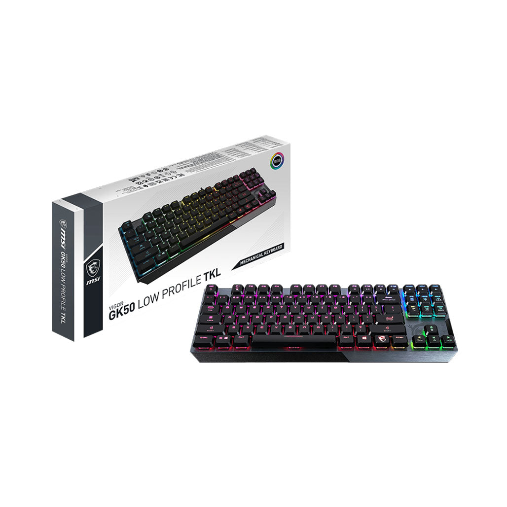 A Photo Of MSI Vigor GK50 TKL - Low Profile Tenkeyless Wired Gaming Keyboard