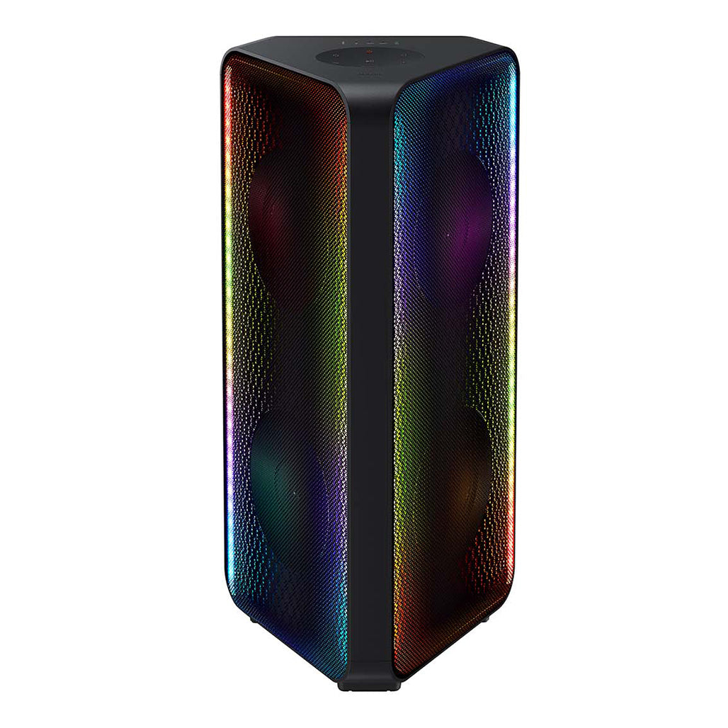 A Photo Of Samsung Sound Tower MX-ST40B – 160W Portable Party Speaker with Built-In Battery, IPX5 Water Resistance & LED Party Lights